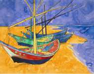 Gogh Vincent van Boats at Saintes-Maries GR - Hermitage